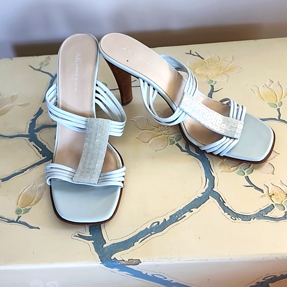 Anne Klein Light Blue Mules